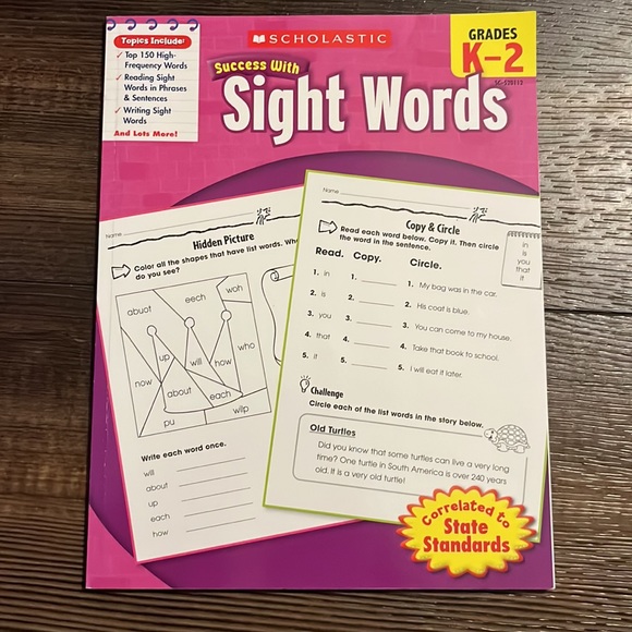 Lot of 6 Math Addition Subtraction Sight Words Activity Workbooks Ages 4-8 K-2 - Picture 7 of 7